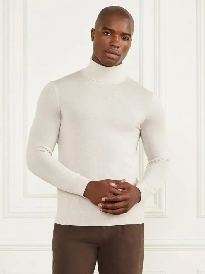 Men GUESS Hoodies and Sweaters Merino Wool Turtleneck Sweater Dreamy Moon