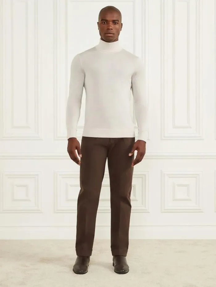 Men GUESS Hoodies and Sweaters Merino Wool Turtleneck Sweater Dreamy Moon