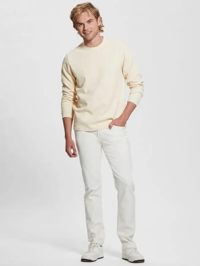 Men GUESS Hoodies and Sweaters Quattro Logo Sweater Angora Wool