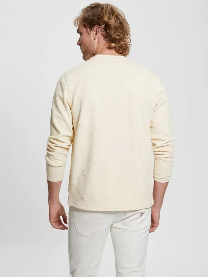 Men GUESS Hoodies and Sweaters Quattro Logo Sweater Angora Wool