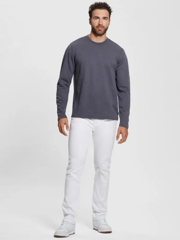 Men GUESS Hoodies and Sweaters Quattro Logo Sweater Magnetic Multi