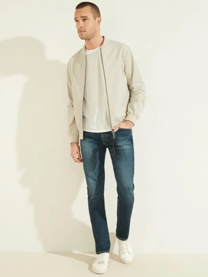 Men GUESS Jackets and Coats Comfort Flight Jacket Grey Boundary
