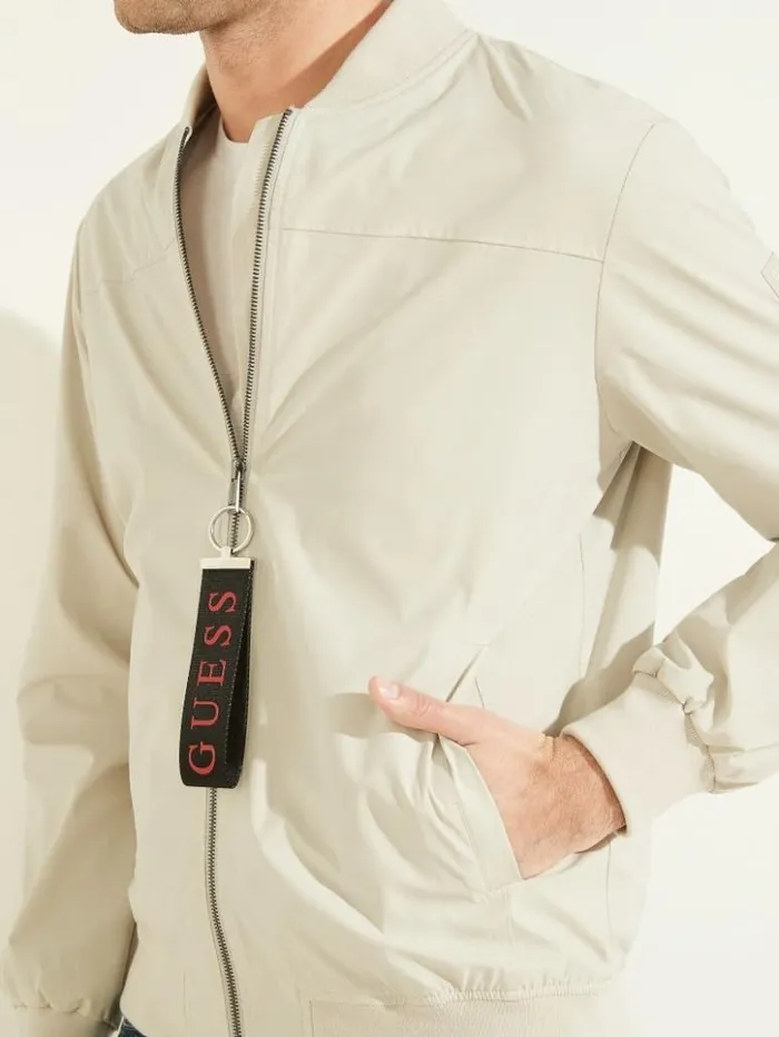 Men GUESS Jackets and Coats Comfort Flight Jacket Grey Boundary