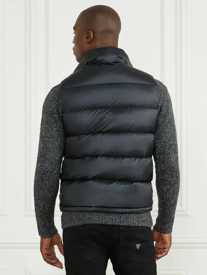 Men GUESS Jackets and Coats Down Puffer Vest Bleu lgant