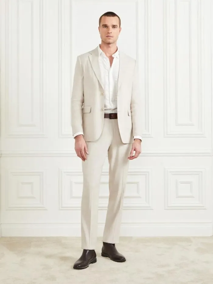Men GUESS Jackets and Coats Eco George Notched Blazer Stonesand Yd
