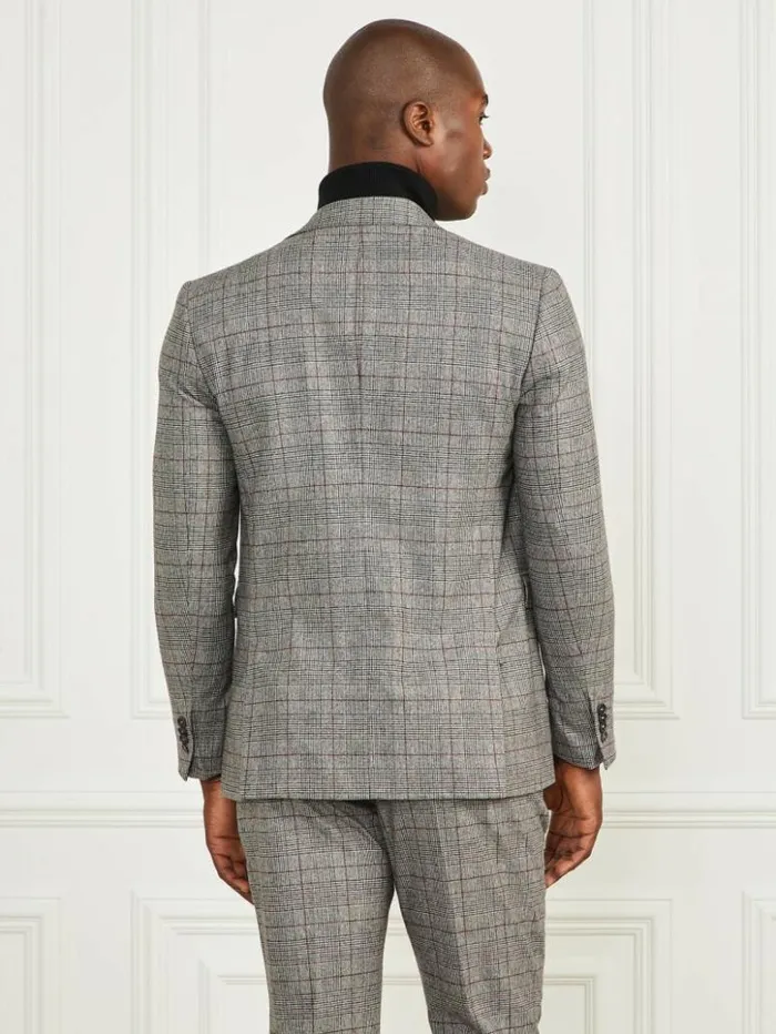 Men GUESS Jackets and Coats Sean Notched Blazer Blackwhitered Check