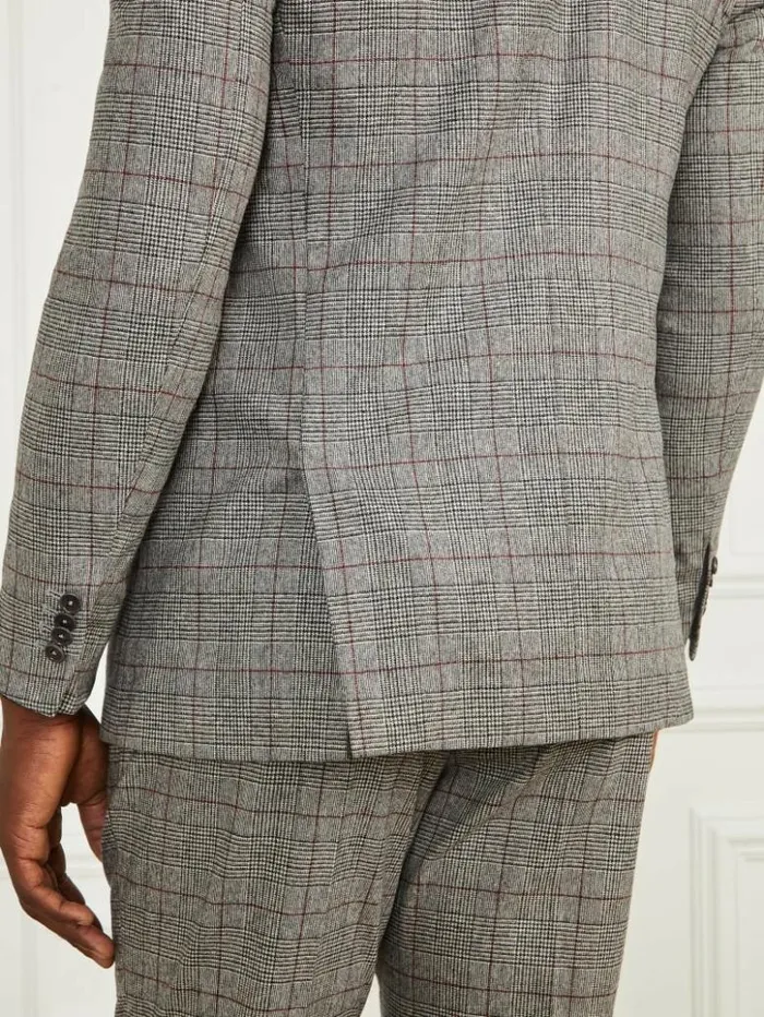 Men GUESS Jackets and Coats Sean Notched Blazer Blackwhitered Check