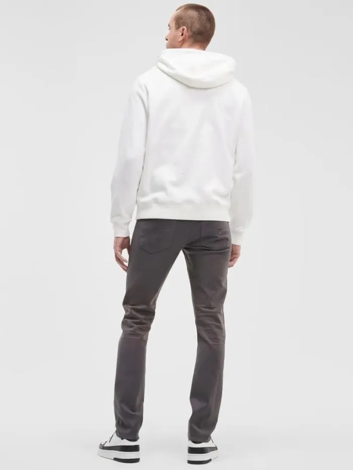 Men GUESS Jeans and Denim Coated Tapered Jeans Iron Grey Coated