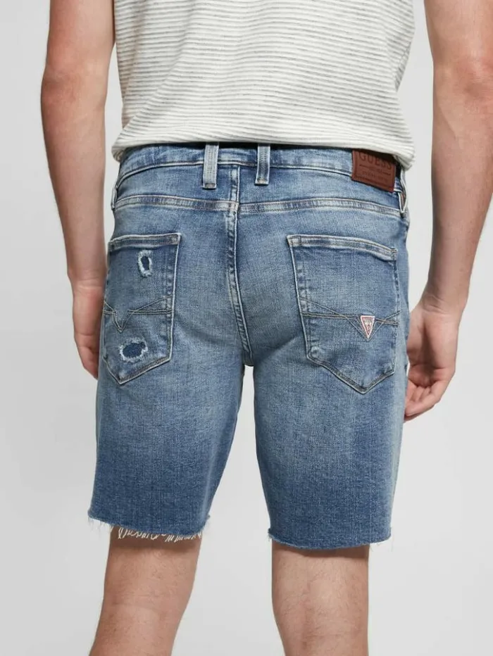 Men GUESS Jeans and Denim Distressed Denim Shorts Westlake