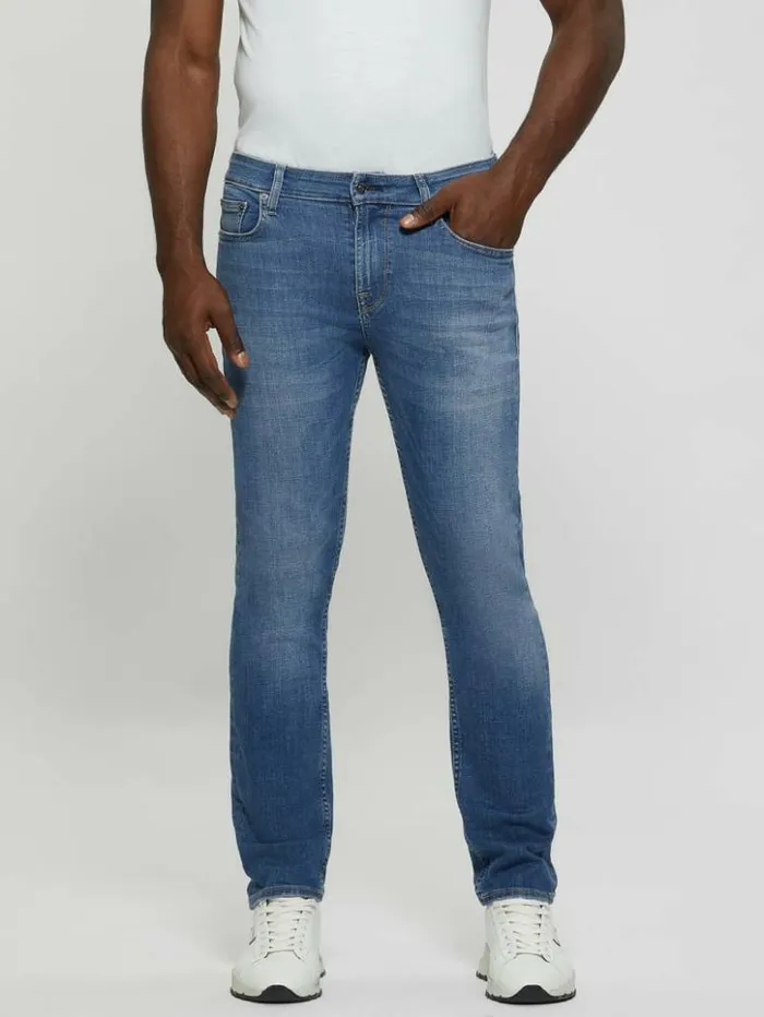 Men GUESS Jeans and Denim Eco LowRise Slim Straight Jeans Brasco
