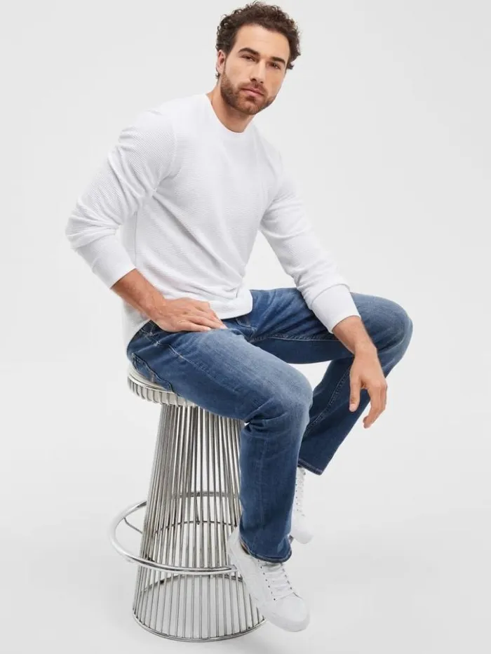 Men GUESS Jeans and Denim Eco Regular Straight Jeans Delta Wash