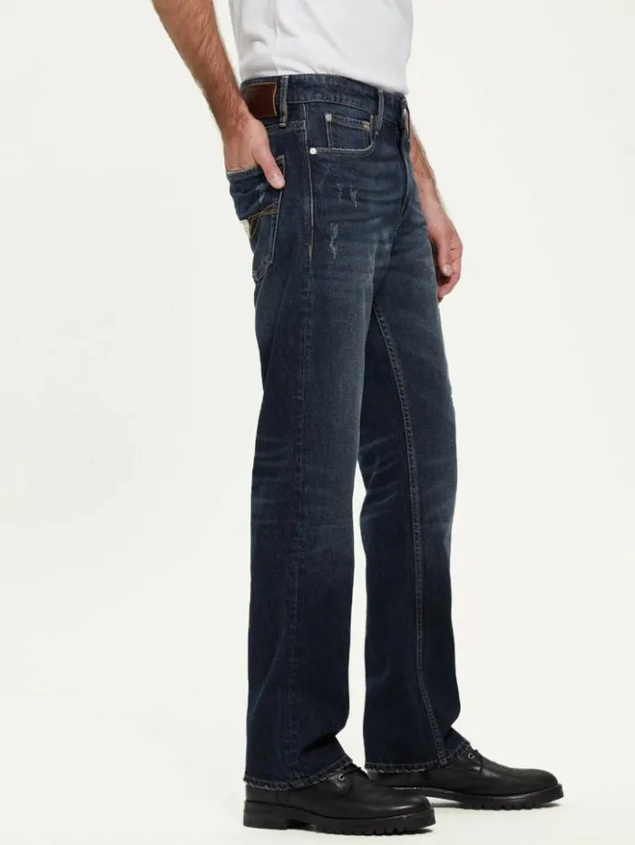 Men GUESS Jeans and Denim Eco Slim Bootcut Jeans Avalanche
