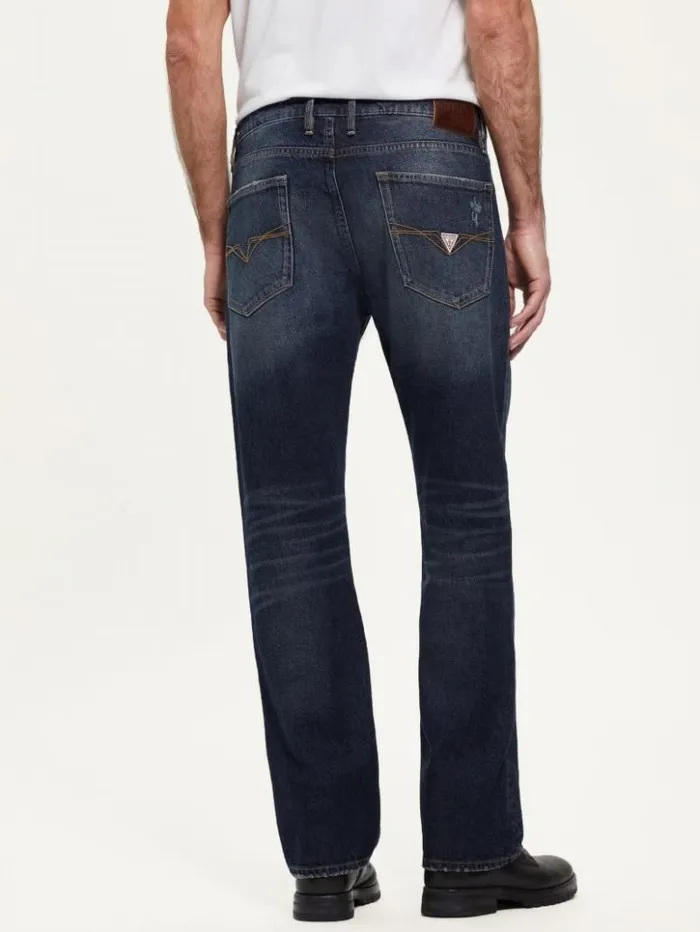Men GUESS Jeans and Denim Eco Slim Bootcut Jeans Avalanche