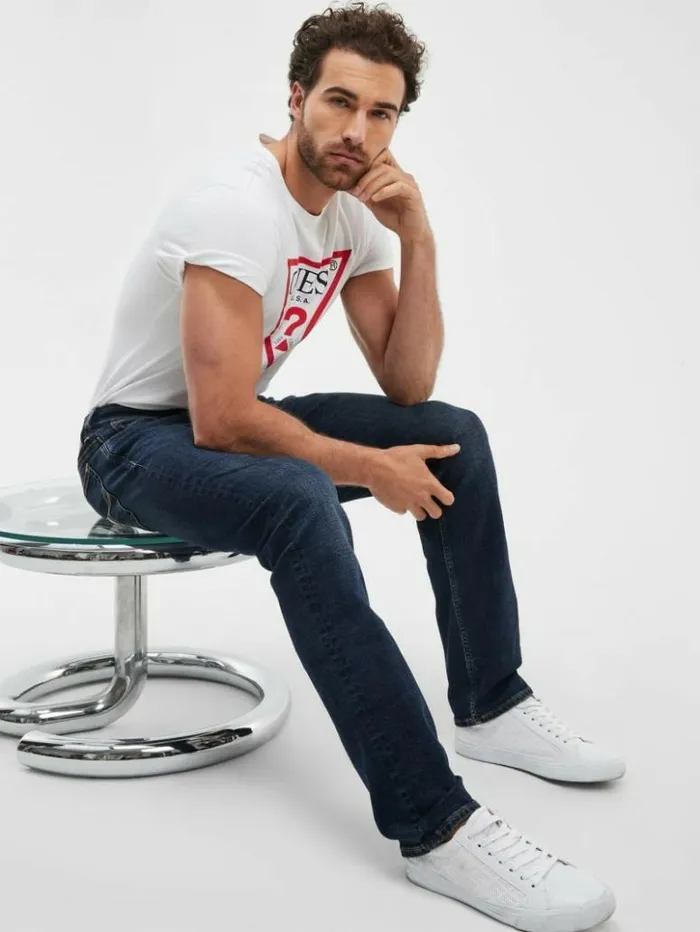Men GUESS Jeans and Denim Eco Straight Jeans Blgu