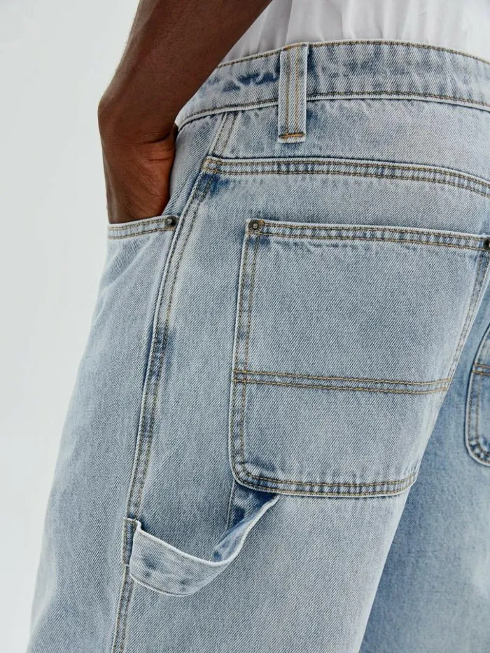 Men GUESS Jeans and Denim GUESS Originals Kit Carpenter Jeans Go Crest Lt Wash Men GUESS Jeans and Denim GUESS Originals Kit Carpenter Jeans Go Crest Lt Wash