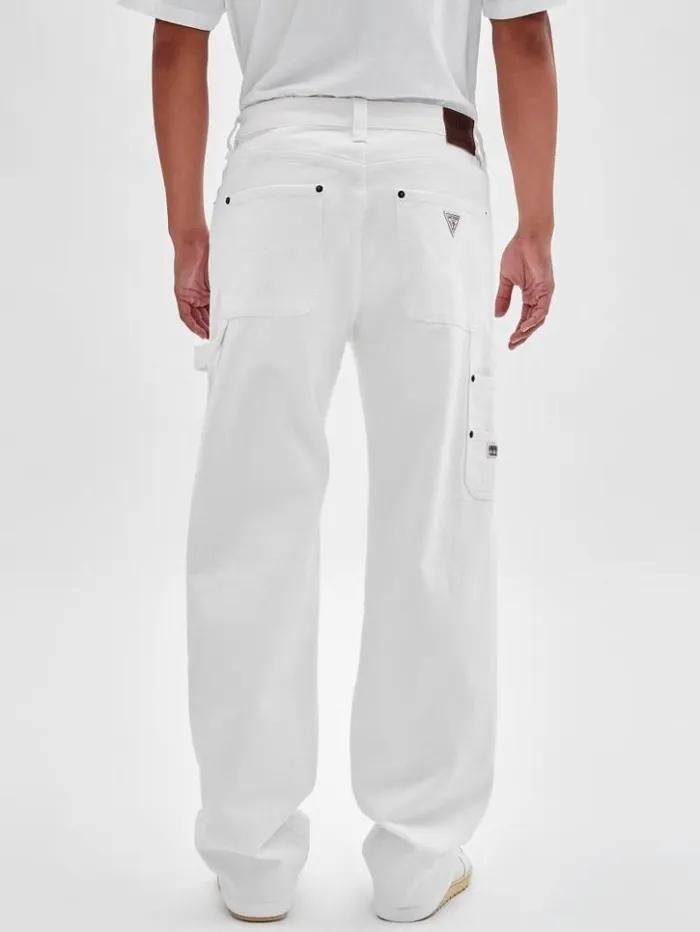 Men GUESS Jeans and Denim GUESS Originals Kit Carpenter Jeans Go Ecru Wash