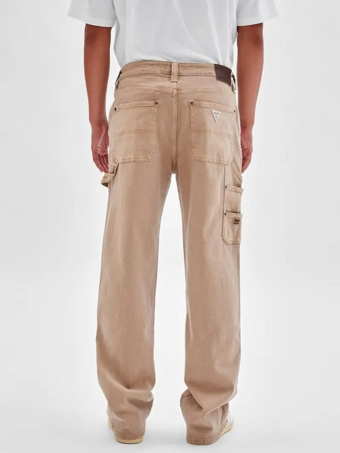 Men GUESS Jeans and Denim GUESS Originals Kit Carpenter Jeans Go Vintage Tan Wash Men GUESS Jeans and Denim GUESS Originals Kit Carpenter Jeans Go Vintage Tan Wash