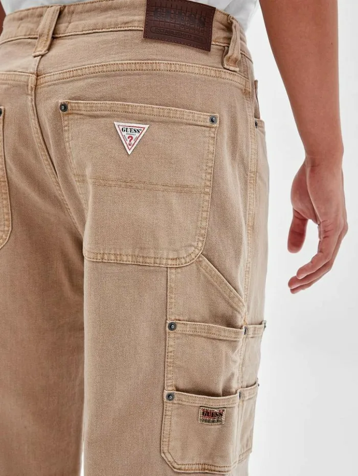 Men GUESS Jeans and Denim GUESS Originals Kit Carpenter Jeans Go Vintage Tan Wash Men GUESS Jeans and Denim GUESS Originals Kit Carpenter Jeans Go Vintage Tan Wash