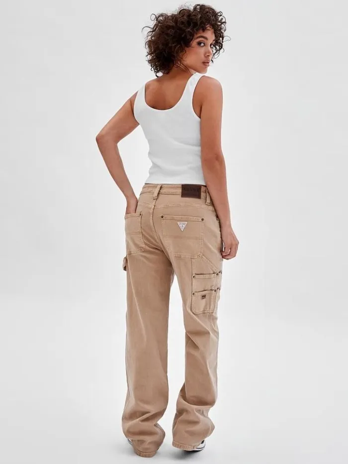 Men GUESS Jeans and Denim GUESS Originals Kit Carpenter Jeans Go Vintage Tan Wash Men GUESS Jeans and Denim GUESS Originals Kit Carpenter Jeans Go Vintage Tan Wash