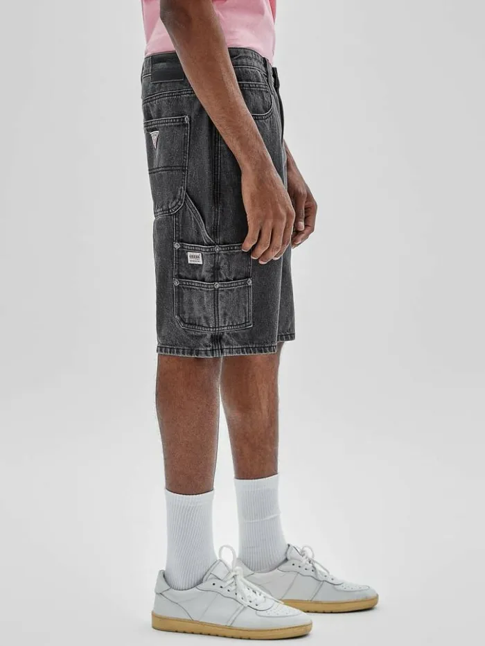 Men GUESS Jeans and Denim GUESS Originals Kit Carpenter Shorts Go Washed Grey Men GUESS Jeans and Denim GUESS Originals Kit Carpenter Shorts Go Washed Grey