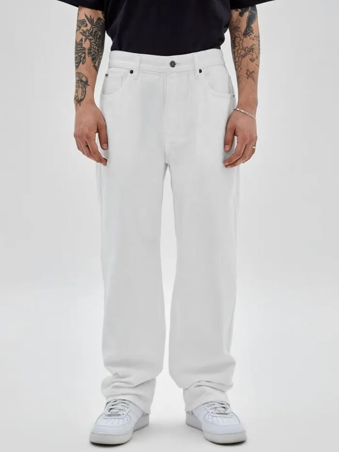 Men GUESS Jeans and Denim GUESS Originals Kit Relaxed Jeans Pure White