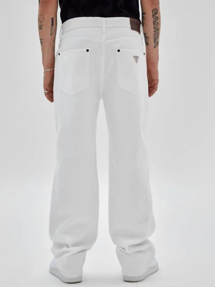 Men GUESS Jeans and Denim GUESS Originals Kit Relaxed Jeans Pure White