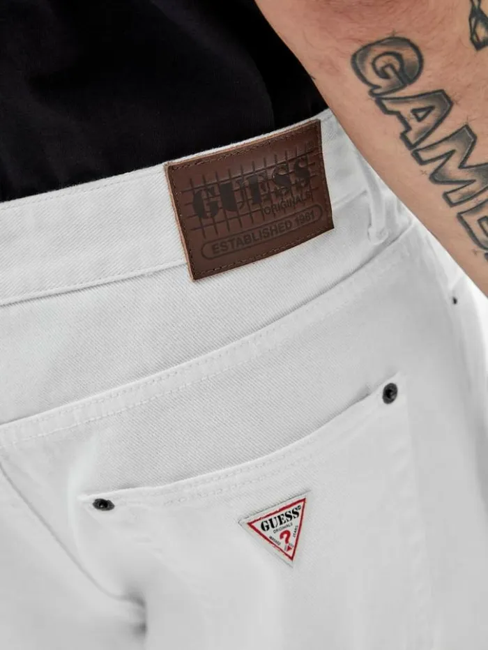 Men GUESS Jeans and Denim GUESS Originals Kit Relaxed Jeans Pure White