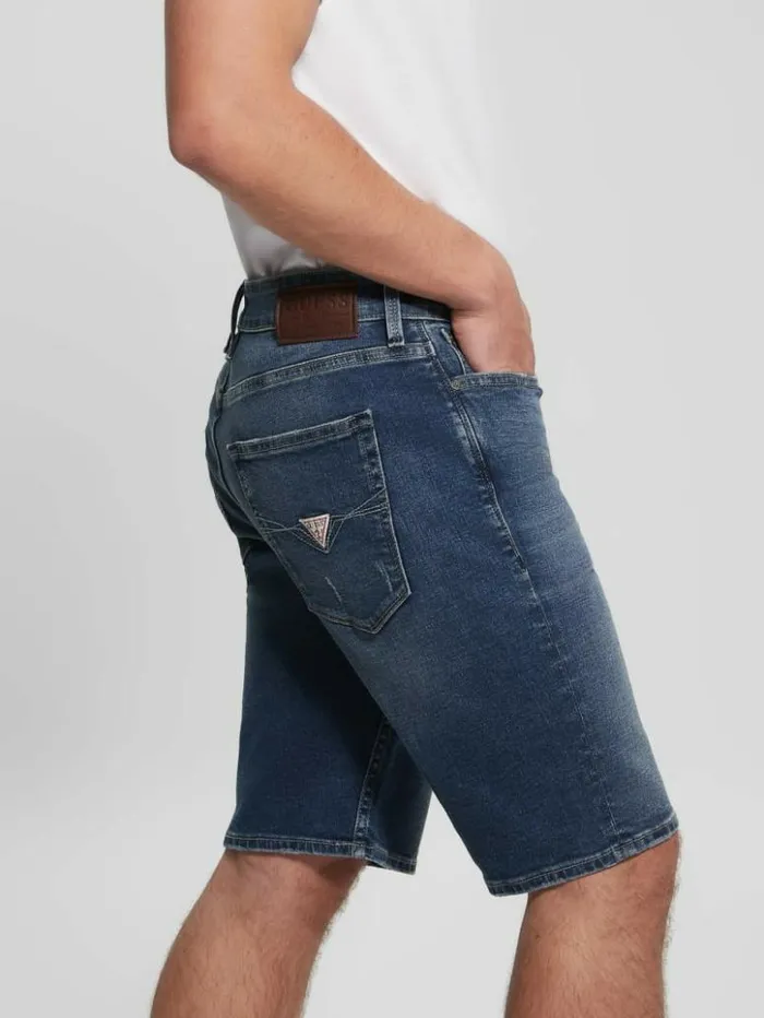 Men GUESS Jeans and Denim Slim Shorts Deep Reef
