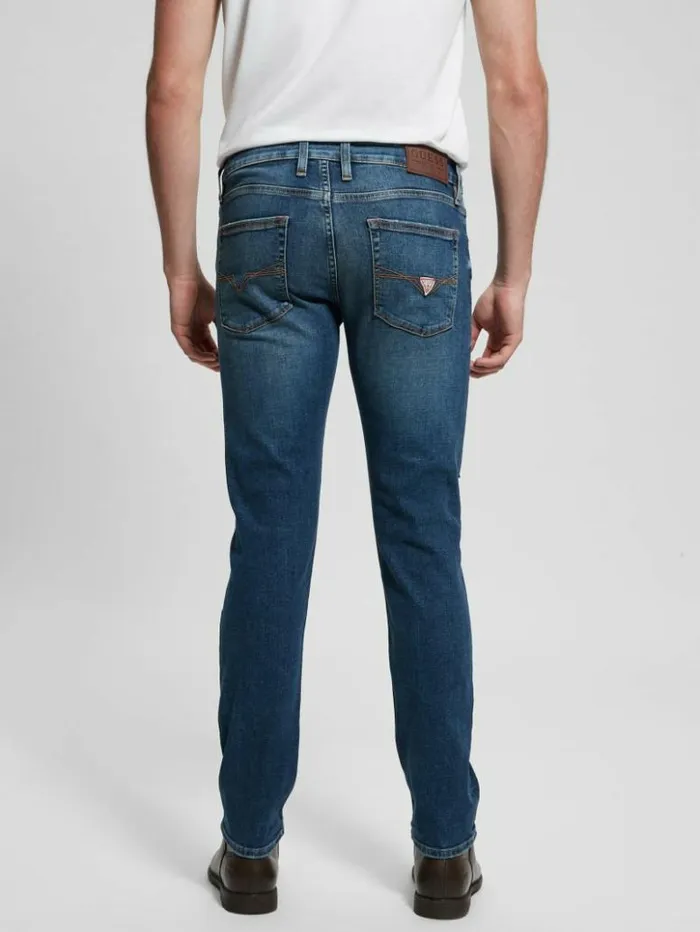Men GUESS Jeans and Denim Slim Tapered Jeans Escape Destroy