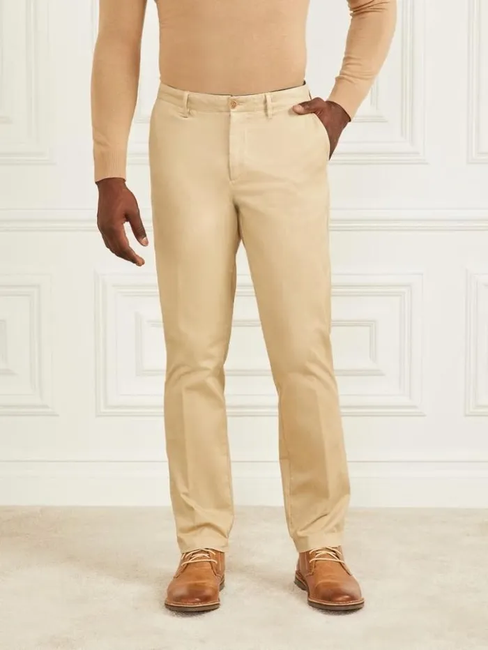 Men GUESS Pants and Shorts Armando Chino Pant Herb Tan