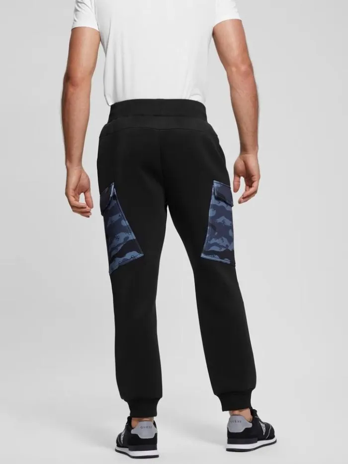 Men GUESS Pants and Shorts Derych Cargo Pants Black