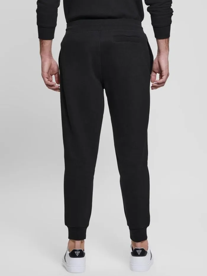 Men GUESS Pants and Shorts Eco Aldwin Logo Pants Black
