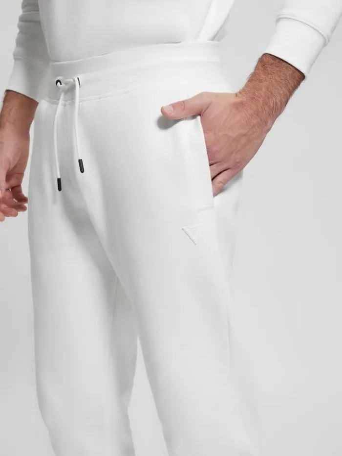 Men GUESS Pants and Shorts Eco Aldwin Logo Pants Blancscuffy