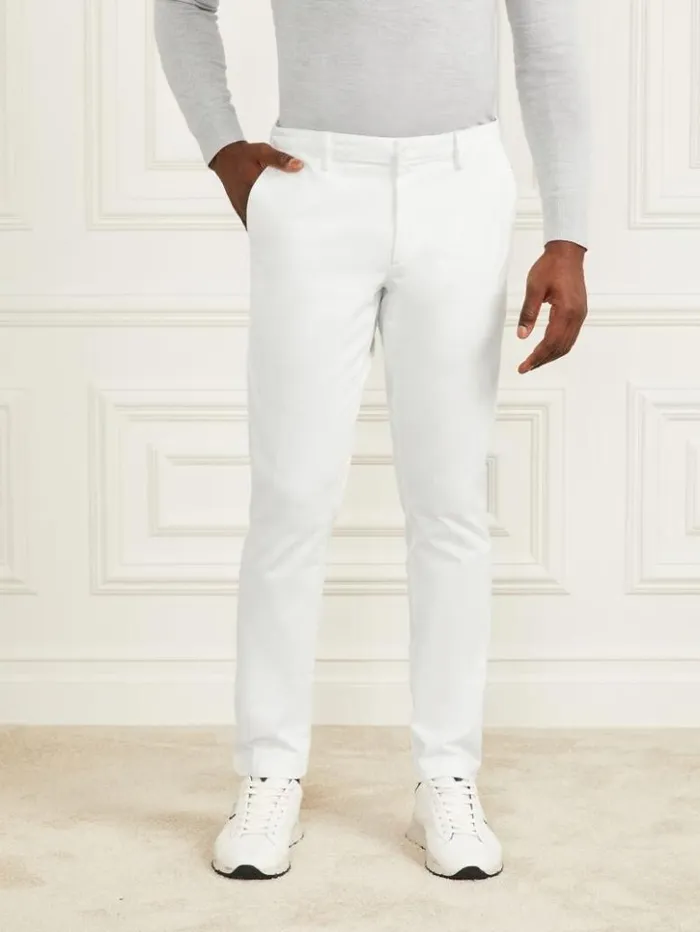 Men GUESS Pants and Shorts Eco Hugh Easy Chino Pant Spirit White