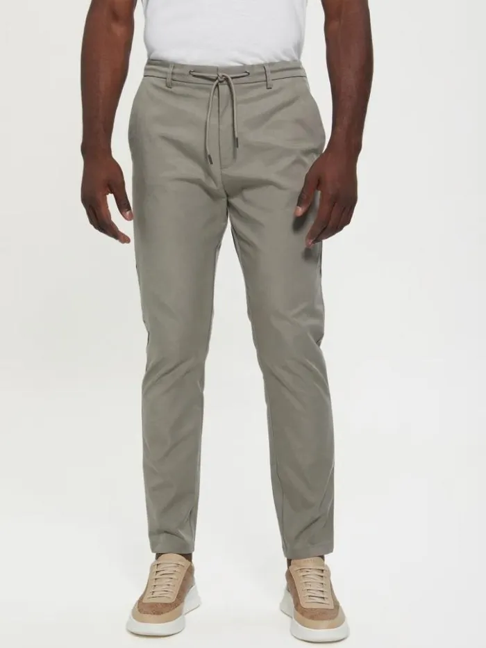 Men GUESS Pants and Shorts Eco Technical Pants Mossy Green