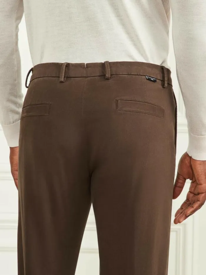 Men GUESS Pants and Shorts Ethan Twill RollUp Chino Pant Chocolate Brownie