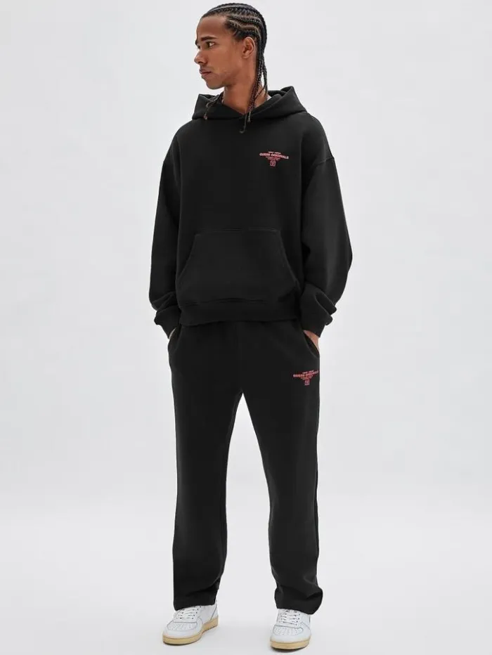 Men GUESS Pants and Shorts GUESS Originals Sweatpants Black