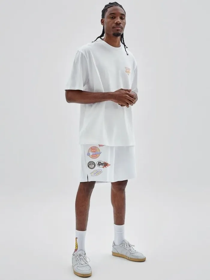 Men GUESS Pants and Shorts GUESS Originals X Hot Wheels Shorts Pure White