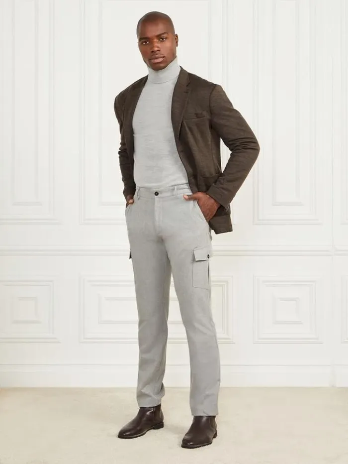 Men GUESS Pants and Shorts Jack Cargo Pant Light Stone Heather