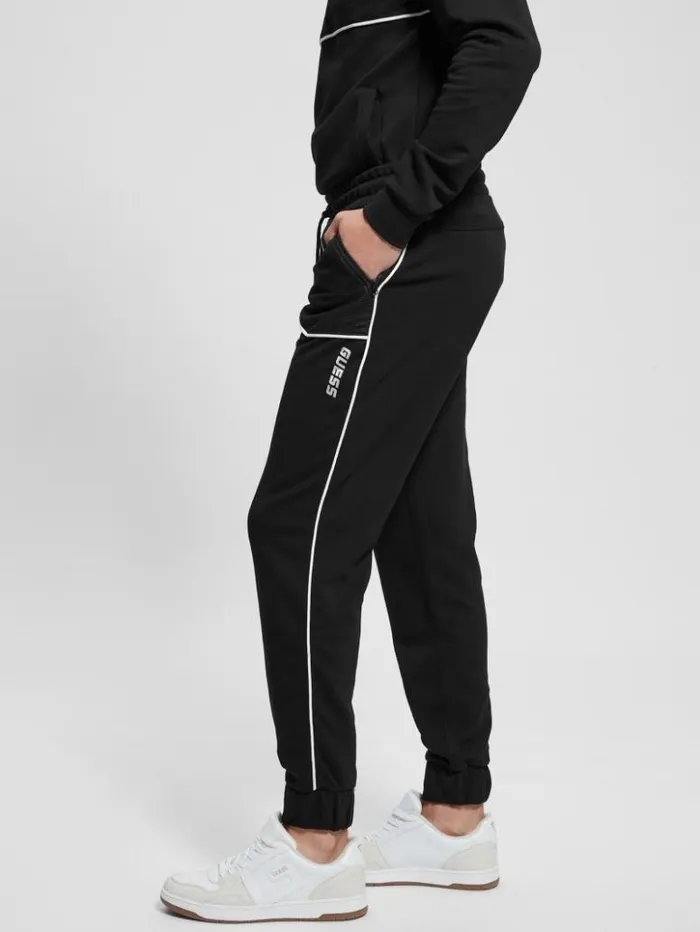 Men GUESS Pants and Shorts Lugh Cuffed Joggers Black