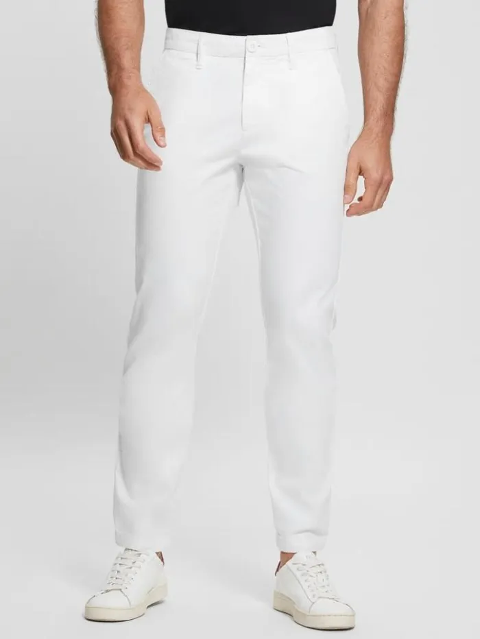 Men GUESS Pants and Shorts Myron Pants Pure White