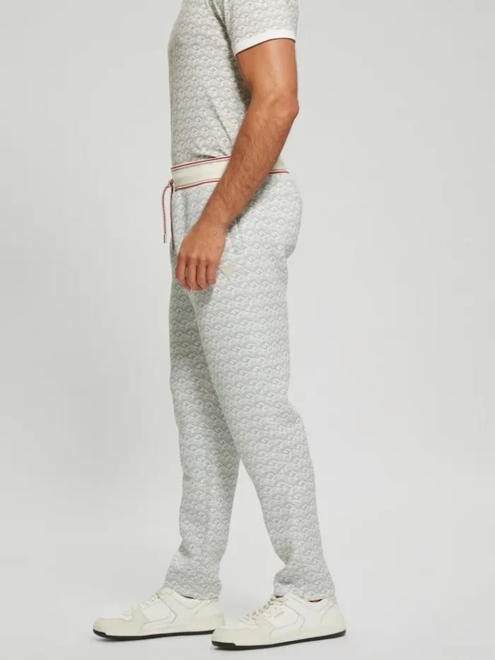 Men GUESS Pants and Shorts Rolph Signature Cube Pants Macro G Cube White Combo Men GUESS Pants and Shorts Rolph Signature Cube Pants Macro G Cube White Combo