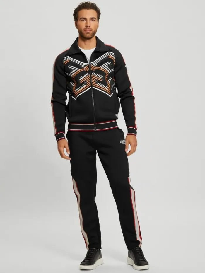 Men GUESS Pants and Shorts Ward Striped Pants Black