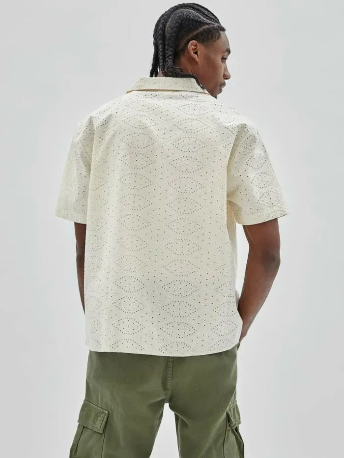 Men GUESS Shirts GUESS Originals Eyelet Shirt Sandy Shore