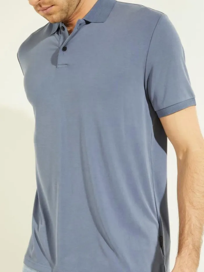 Men GUESS Shirts Iker Polo Mojave Stone