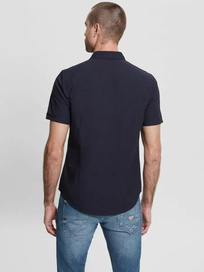 Men GUESS Shirts Nottingham Shirt Bleu lgant