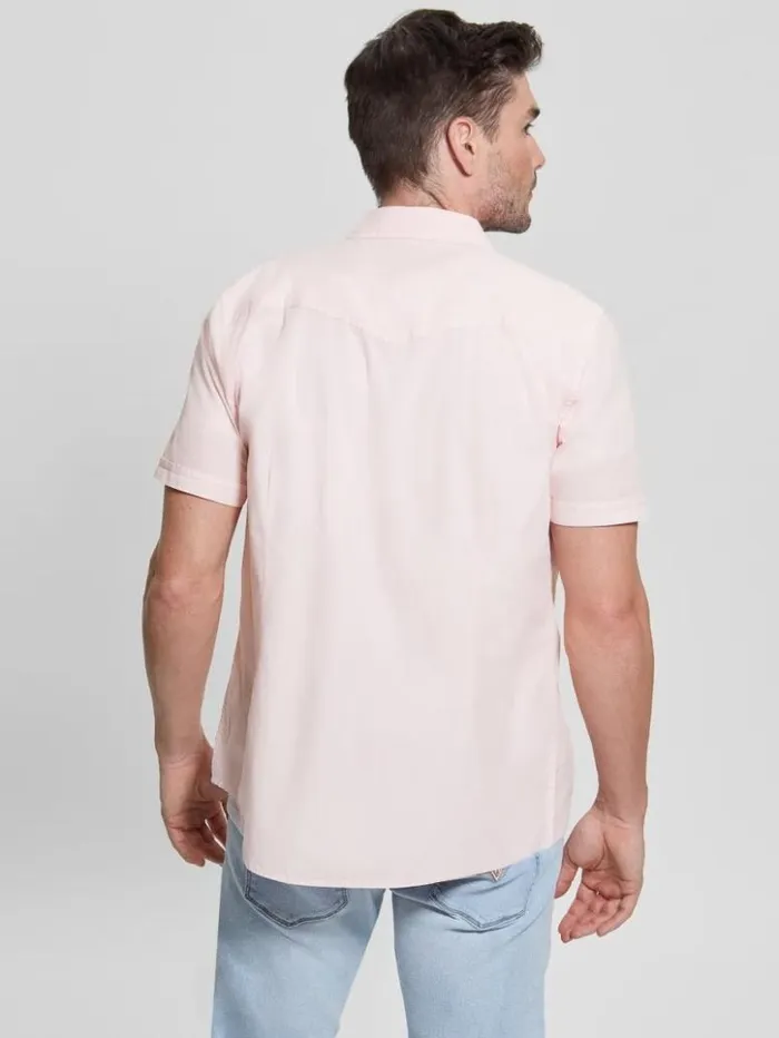 Men GUESS Shirts Nottingham Shirt Blush Cotton