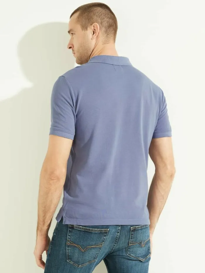 Men GUESS Shirts Washed Polo Rosmery Flower