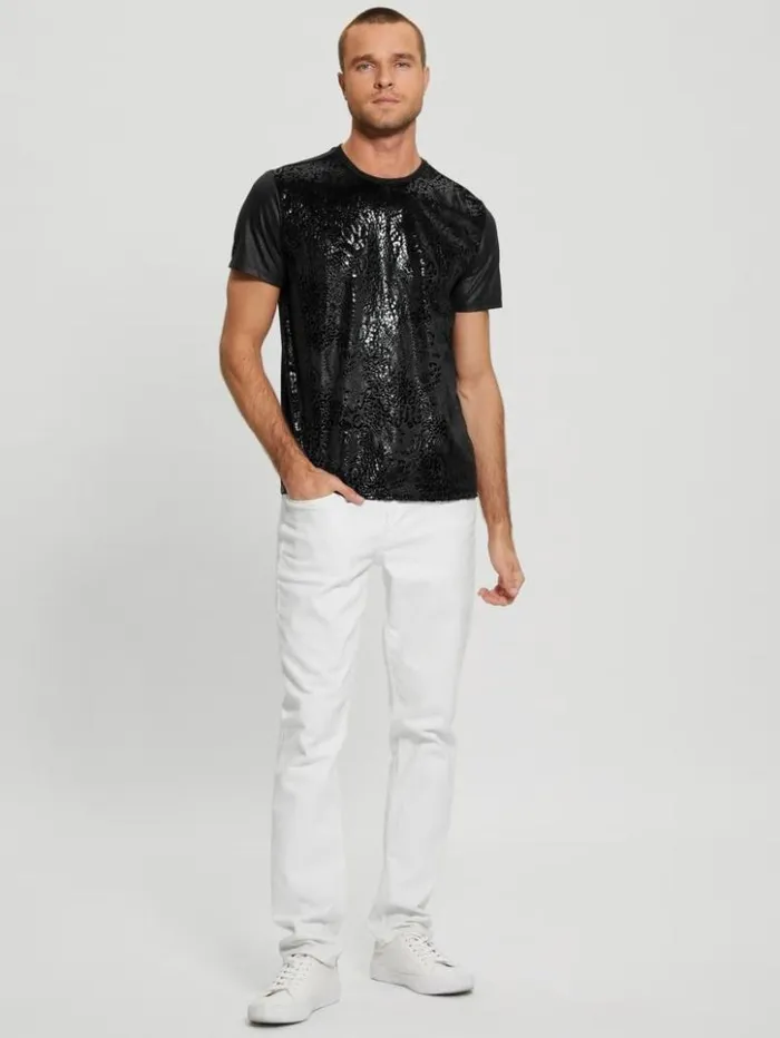 Men GUESS TShirts and Tanks Alameda Snake Tee Black