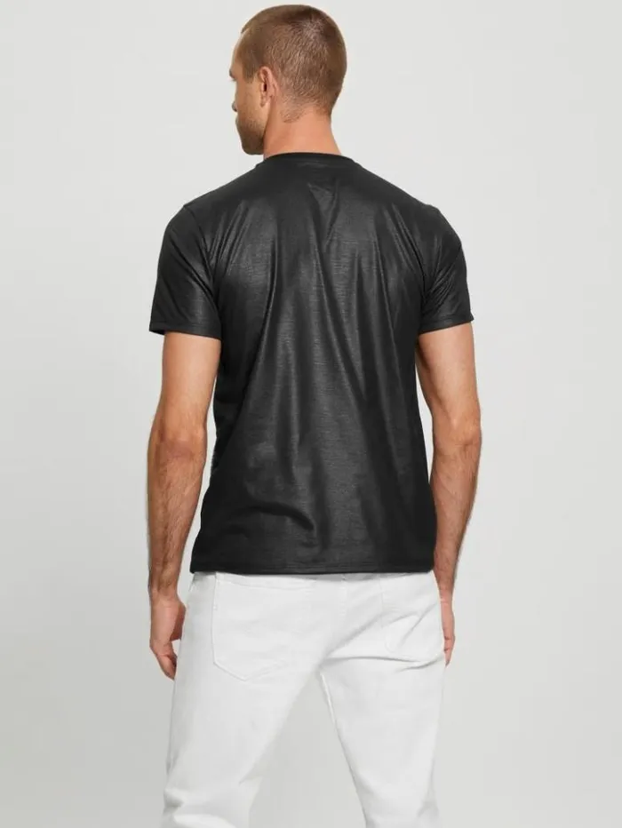 Men GUESS TShirts and Tanks Alameda Snake Tee Black